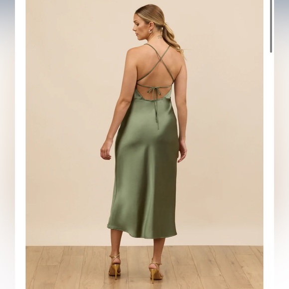 PARK & FIFTH yellow silk dress - Picture 4 of 6